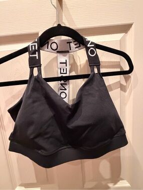 ONSET Black Sport Bralette with Branded Elastic Straps